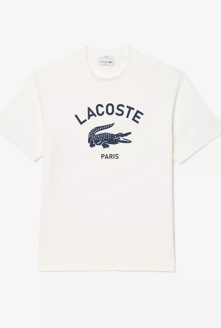 Lacoste Signature Print Cotton T-Shirt
