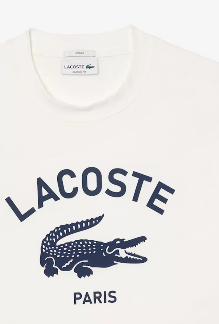 Lacoste Signature Print Cotton T-Shirt - Image 2