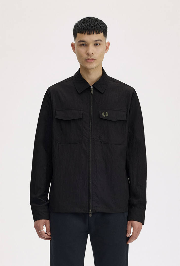 Fred Perry Textured Zip-Through Overshirt