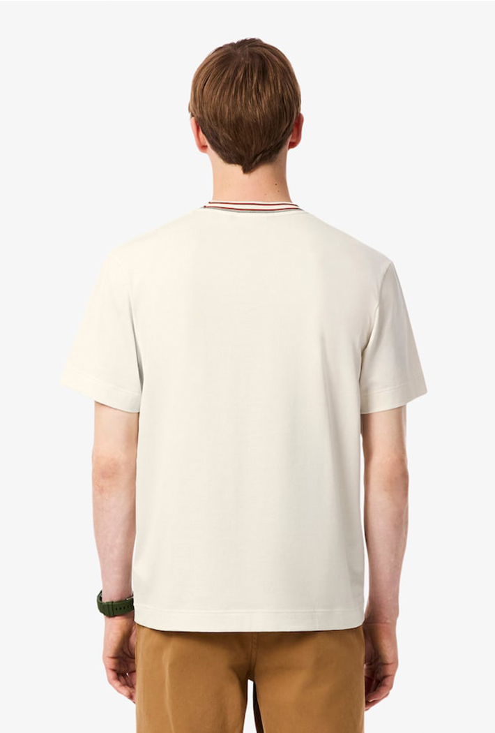 Lacoste French Made Stripe Neck T-Shirt - Image 2