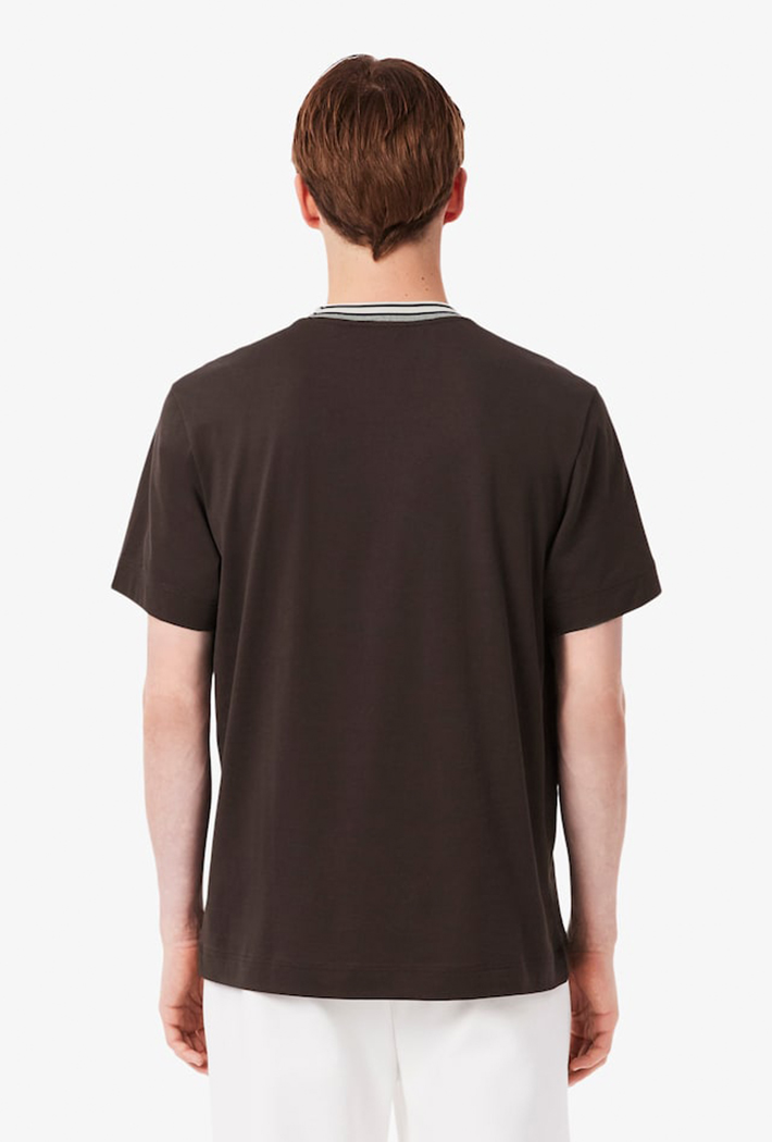 Lacoste French Made Stripe Neck T-Shirt - Image 2