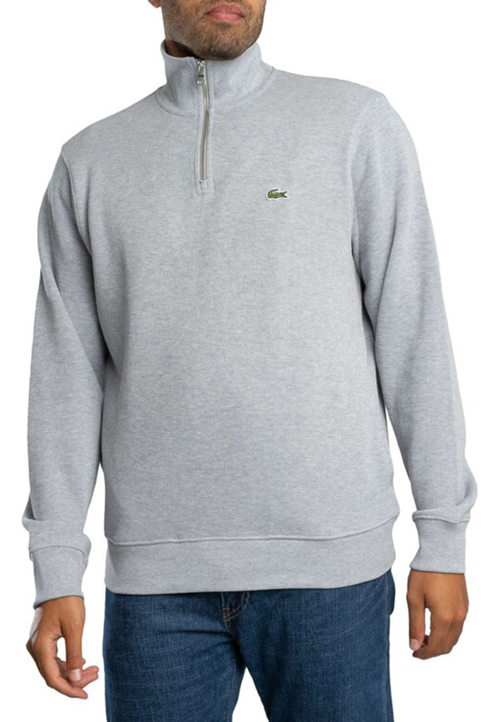 Lacoste Men's Zip-Up High Neck Interlock Sweatshirt