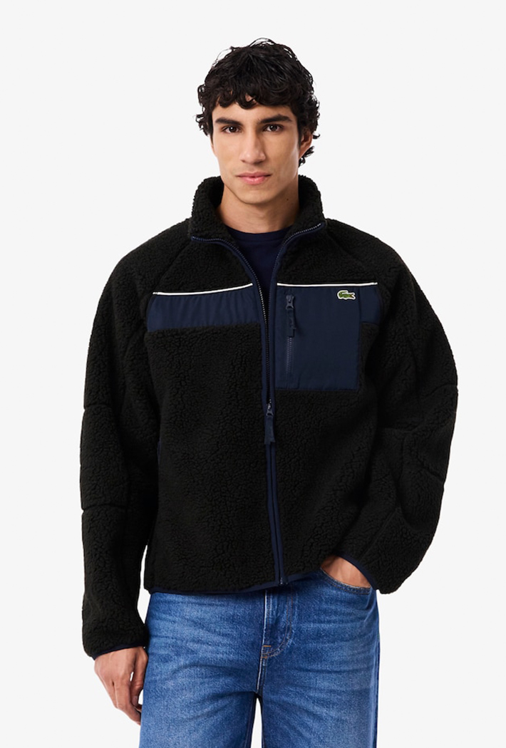 Lacoste Colour-Block Sherpa Fleece Jacket